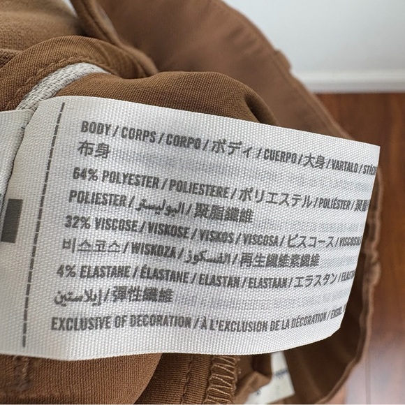 Abercrombie and fitch sloane tailored wide leg pants brown Size S - Picture 6 of 6